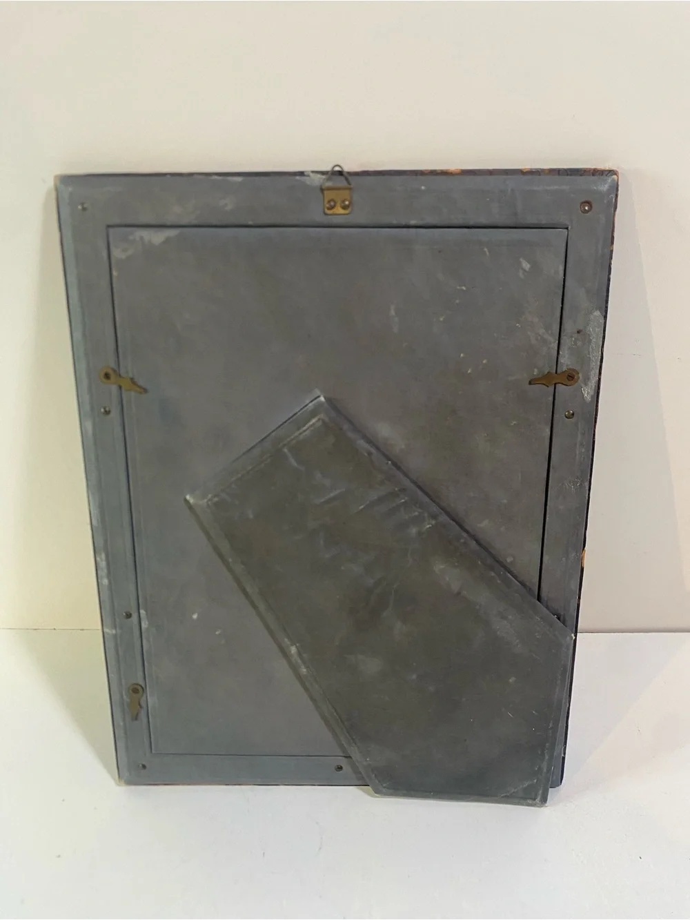 Antique 1920s Matriarch Portrait Antique Paper Gold Design Frame Brass Hardware